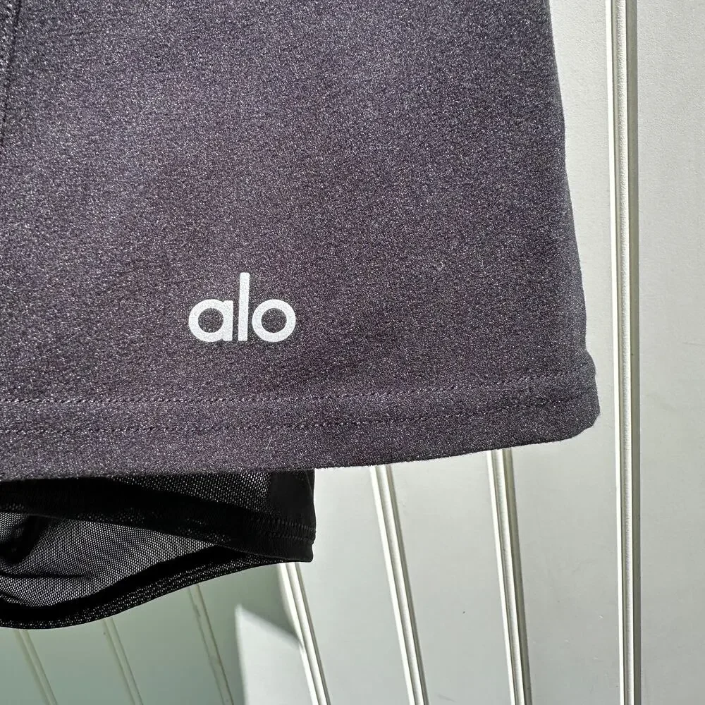 Alo Alosoft Serve It Up Skirt Black Size Extra Small NWT Tennis Padel w/ Shorts